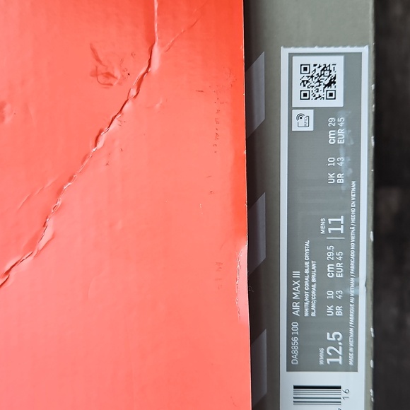 Nike Air Max III Hot Coral, Blue Crystal & White Sneakers - Picture 12 of 12